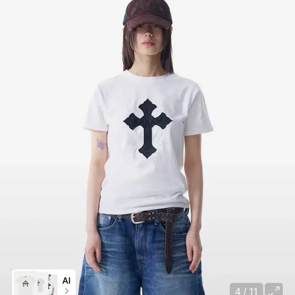 [BUNJANG] AKM CROS2 Half Top (White) / 아캄 AKM CROS2 Half Top (White)