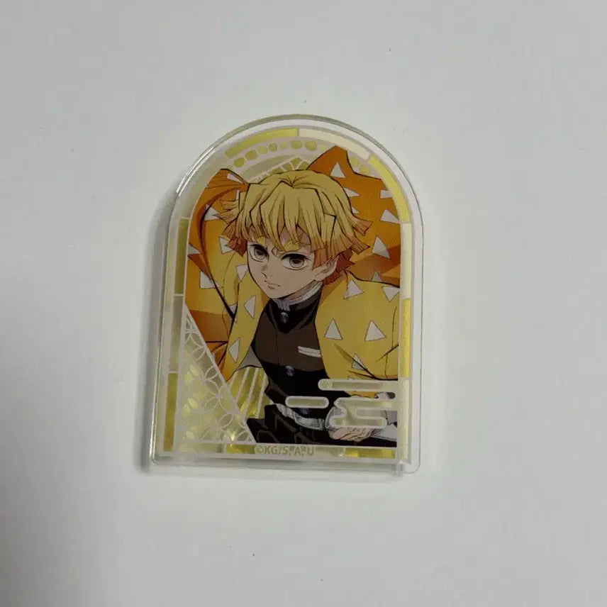 [BUNJANG] Demon Slayer Zenitsu Agatsuma Standing Acrylic Badge / 귀멸의칼날 스탠딩 아크릴뱃지 젠이츠