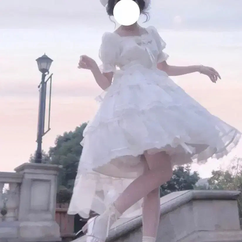 [BUNJANG] Lolita White Dress M Size / 로리타 화이트 원피스
