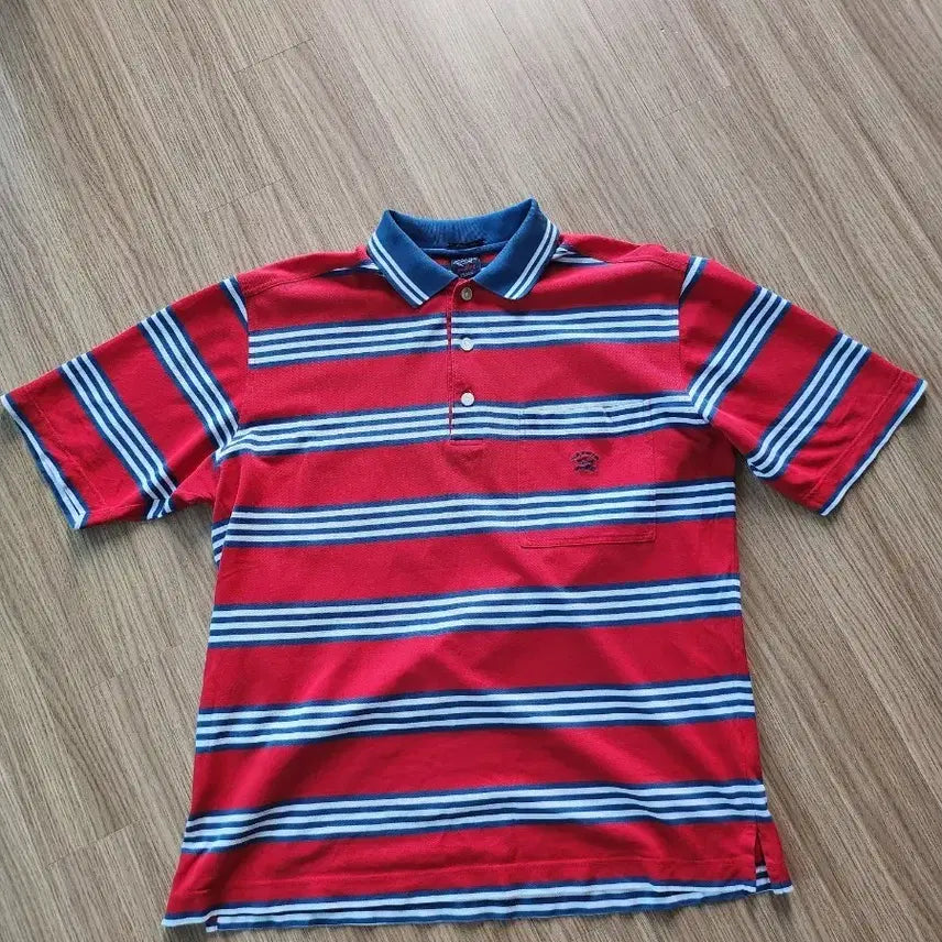 [BUNJANG] Paul & Shark Striped Collar T-Shirt / 폴앤샥 폴앤샤크 반팔 카라티