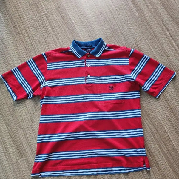[BUNJANG] Paul & Shark Striped Collar T-Shirt / 폴앤샥 폴앤샤크 반팔 카라티