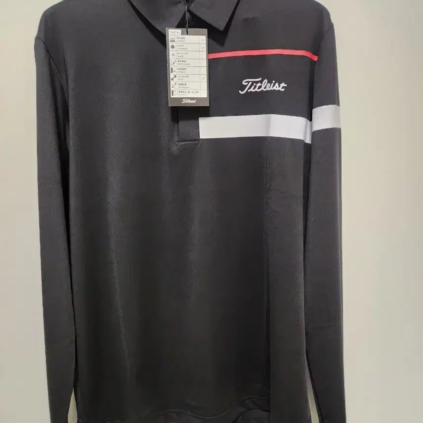 [BUNJANG] Titleist Men's Long Sleeve Polo Shirt Black / 타이틀리스트 골프웨어 남성 긴팔 카라티 블랙 (새상품)