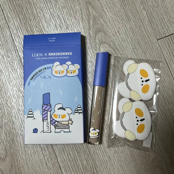 [BUNJANG] Luna x Angkko Edition Concealer (Ivory, #07) with Angkko Character Puffs / 루나 x 앙꼬 에디션