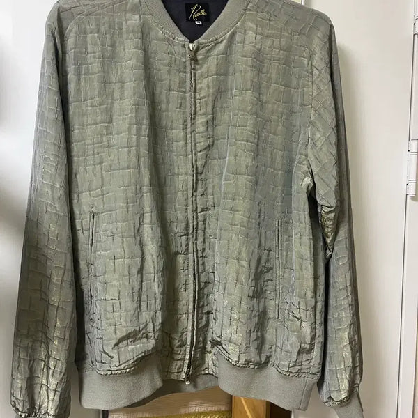 [BUNJANG] Needles Satin Blouson Jacket - Sage Green (M) / 니들즈 블루종 M