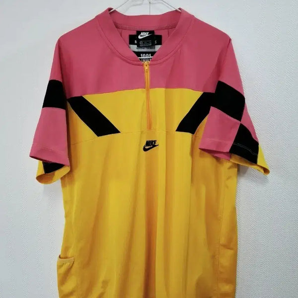 [BUNJANG] Nike Short Sleeve T-Shirt Yellow Pink 2XL / 나이키 반팔 티셔츠 옐로우 핑크 2XL