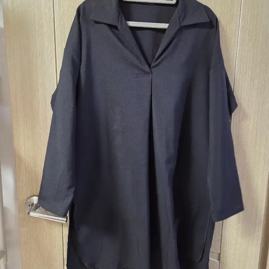 [BUNJANG] Black Shirt Dress (Oversized) / 새상품 빅사이즈 free  블랙 셔츠 원피스