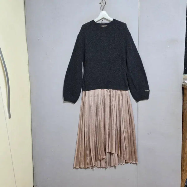 [BUNJANG] CC Collect Knit Color Block Dress / CC컬렉트 니트배색 원피스 F   n7608