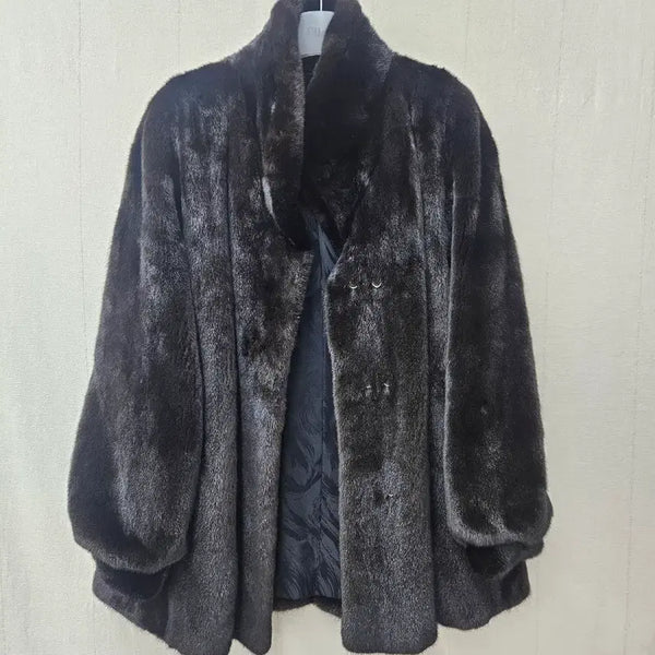 [BUNJANG] Onhwa Fur Blackglama Mink Coat / 온화모피  블랙그라마밍크코트  66~77