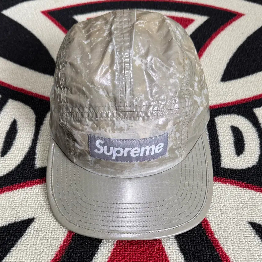 [BUNJANG] Supreme Glossy Ripstop Camp Cap Gray 16FW / 슈프림 글로시 립스탑 캠프 캡 그레이 16FW