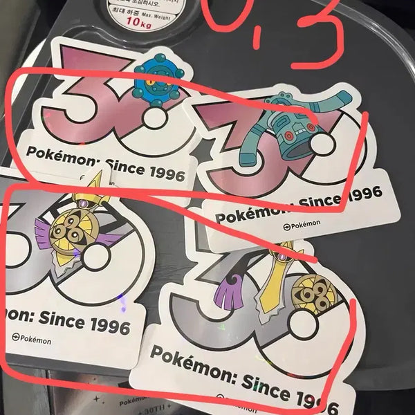 [BUNJANG] Pokemon 30th Anniversary Sticker Set (Aegislash) / 포켓몬스터 30주년 스티커 세트 판매 (동미러, 킬가르도)