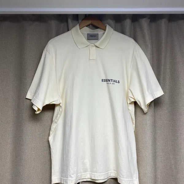 [BUNJANG] Fear of God Essentials Cream Polo T-Shirt / [정품S] 피오갓 에센셜 폴로 반팔 크림 ESSENTIALS