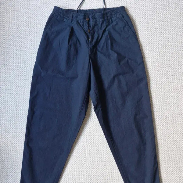 [BUNJANG] Universal Works Ripstop Cotton Pleated Track Pants Navy / 유니버셜웍스 립스탑코튼 플리티드 트랙 팬츠