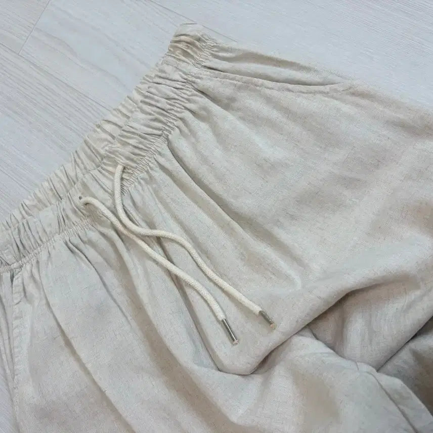 [BUNJANG] Cooling Wide Pants (Ecru) / 쿨링 와이드 팬츠(에크루)