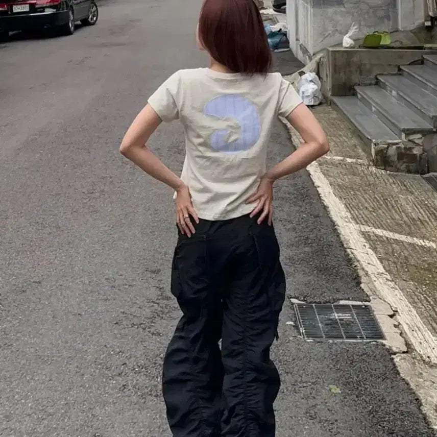 [BUNJANG] Magnesium Carbonate Short Sleeve T-Shirt Ivory / 탄산마그네슘 반팔 아이보리
