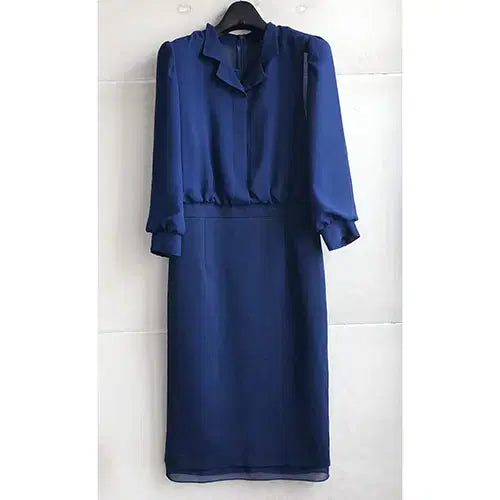 [BUNJANG] THE IZZAT COLLECTION Navy 3/4 Sleeve Summer Dress (Size 55) / THE IZZAT COLLECTION 정품 -55/새거수준