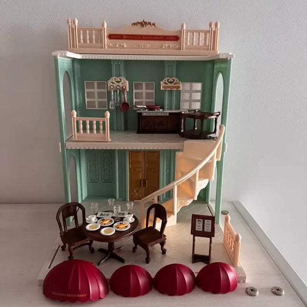 [BUNJANG] Sylvanian Families Delicious Restaurant - Discontinued Old Town Series / 6018)단종)올드)실바니안 타운시리즈 딜리셔스 레스토랑
