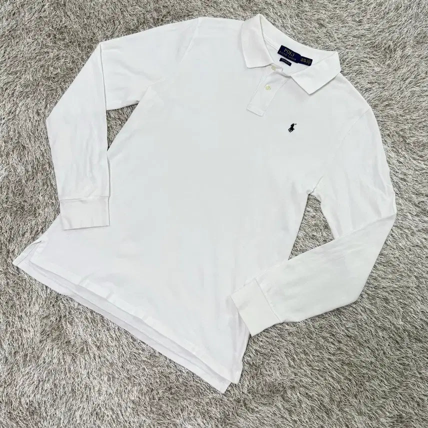 [BUNJANG] Polo Ralph Lauren Long Sleeve Polo Shirt White Men's M / 폴로 카라티 화이트 긴팔