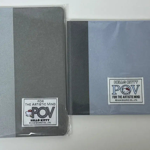 [BUNJANG] POV x Hello Kitty Label Notebook Set (2 Volumes) / POV x 헬로키티 라벨 노트 2권 세트