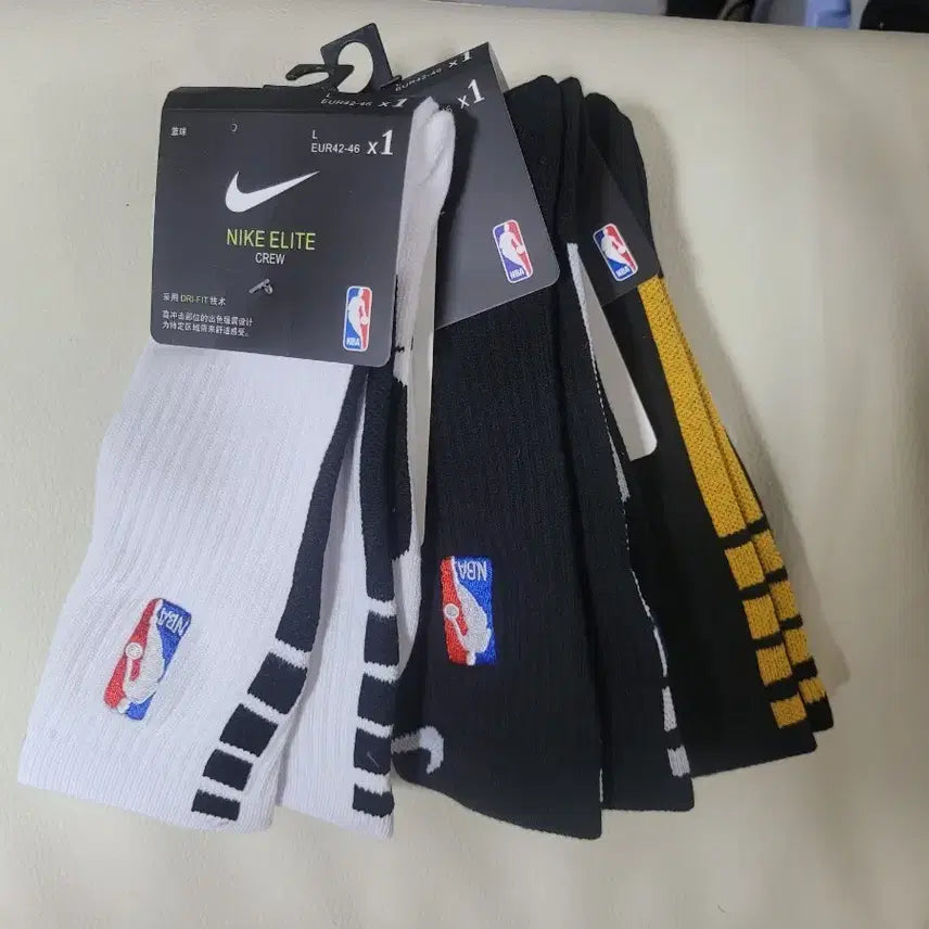 [BUNJANG] Nike Elite NBA Crew Socks 3-Pack / 엘리트nba 중목양말 3종세트
