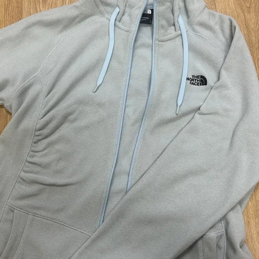 [BUNJANG] The North Face Sky Blue Fleece Zip-Up Hoodie / 노스페이스 하늘색 플리스 후드집업