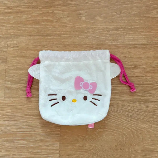 [BUNJANG] Sanrio Kitty Fuwa Fuwa Pouch / 산리오 키티 후와후와 파우치 헬로키티 복조리 파우치 가챠파우치 키티마스코트 굿즈