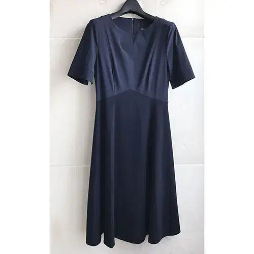 [BUNJANG] Merien Nylon Blend Ribbed One-Piece Dress Navy Size 55 / 메르헨 정품 - 55/새거수준