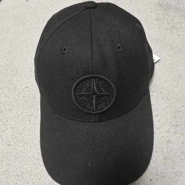 [BUNJANG] Stone Island Black Cap Hat / 스톤아일랜드 블랙 볼캡 모자