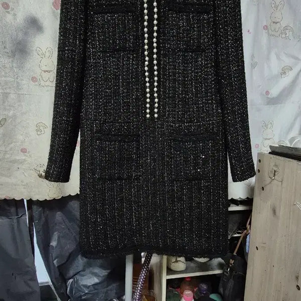 [BUNJANG] MOJO.S.FINE Tweed Pearl Embellished Dress / 모조에스핀    ( 진주배색)  트위드  원피스.