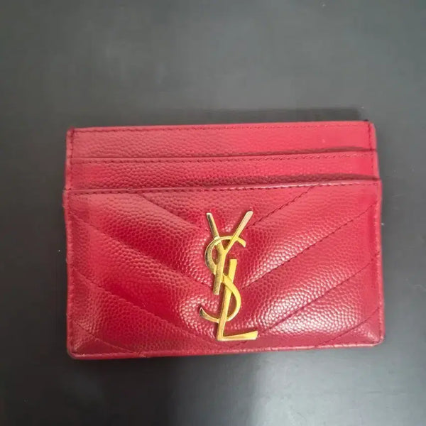 [BUNJANG] Saint Laurent Red Card Holder / 정품) 생 로랑 카드지갑 레드