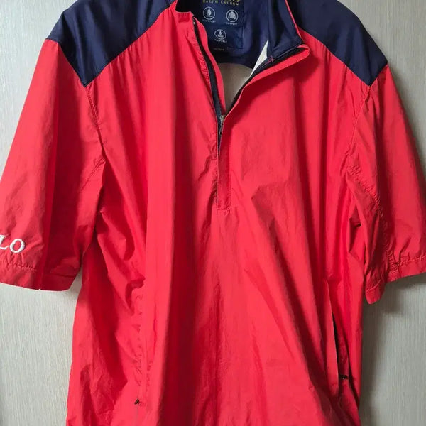 [BUNJANG] Polo Ralph Lauren Golf Nylon Short Sleeve Half-Zip Anorak Windbreaker - Large / 폴로랄프로렌 골프 나일론 반팔 반집업 아노락 L 윈드브레이커