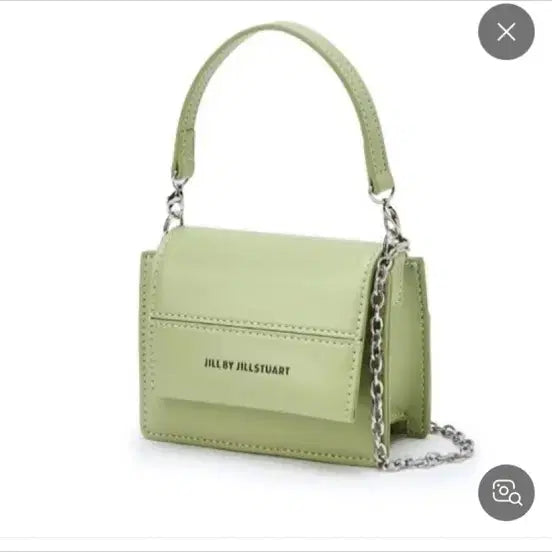 [BUNJANG] JILL BY JILLSTUART Mini Chain Crossbody Bag Lime / (1회착용) 질바이질스튜어트 미니 체인 크로스백 라임색상