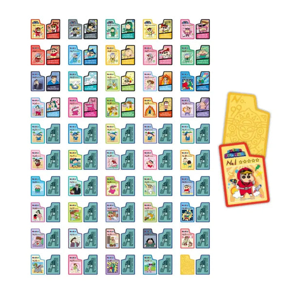 [BUNJANG] Crayon Shin-chan Choco Snack Card Set (50 Types) Sealed with Album / 짱구 초코냠냠 카드 50종 전종 미개봉 (보관용앨범포함)