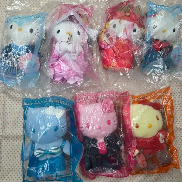 [BUNJANG] Vintage McDonald's Hello Kitty 7-Piece Sealed Doll Set Bundle / 고전 맥도날드 해피밀 미개봉 헬로키티 인형 7종 세트  일괄판매