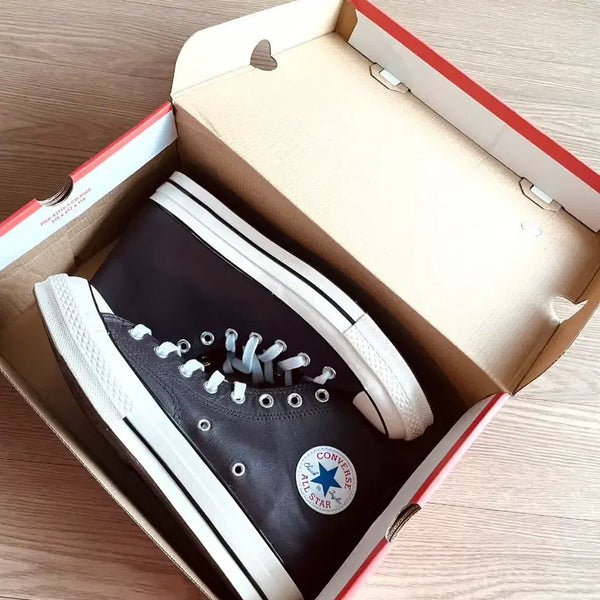 [BUNJANG] Converse Leather High-Top Sneakers / 컨버스 레더 하이탑