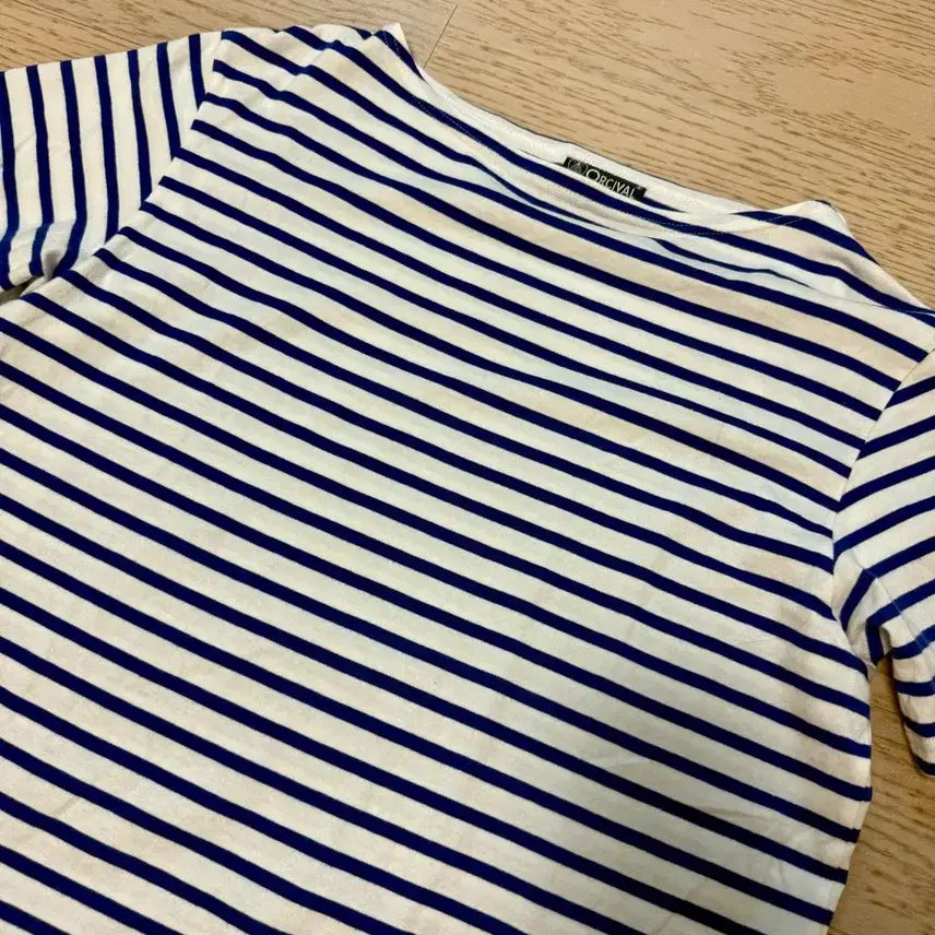 [BUNJANG] Orcival Striped Short Sleeve T-Shirt / 오르치발 스트라이프 반팔 티셔츠