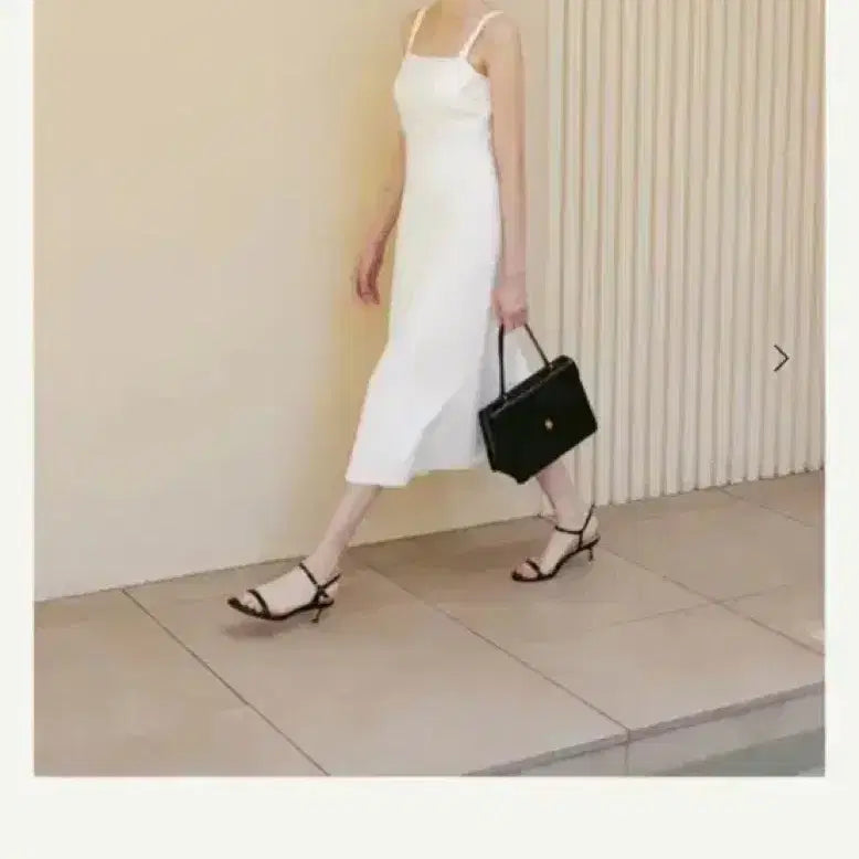 [BUNJANG] Sophie Vest Linen Dress White MM / 소피 베스트 린넨 원피스 화이트 MM