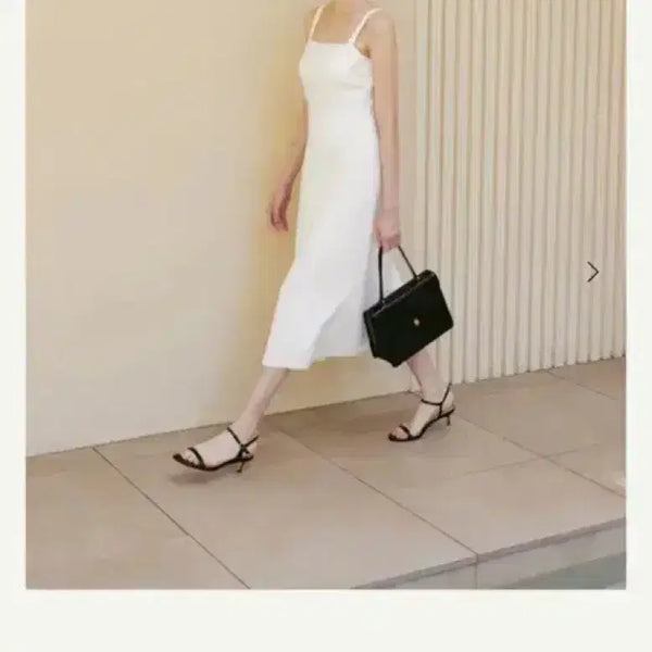 [BUNJANG] Sophie Vest Linen Dress White MM / 소피 베스트 린넨 원피스 화이트 MM
