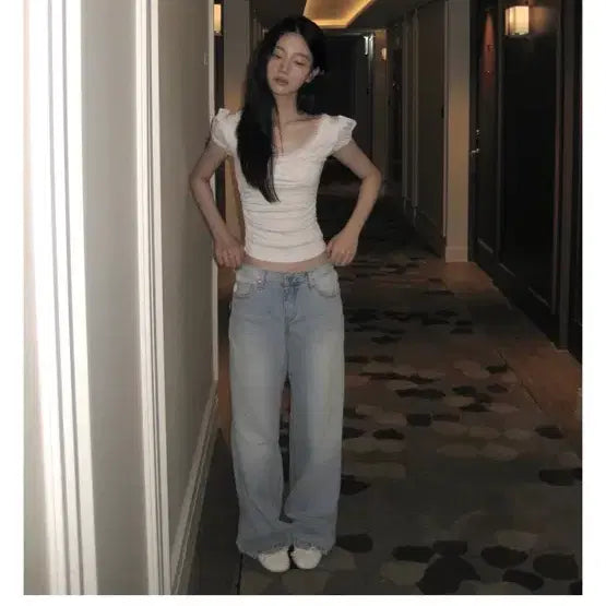 [BUNJANG] Klitsia Krystal Straight Jeans (Size L) / 클리시어 krystal straight jeans