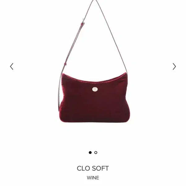 [BUNJANG] Minuit Muse Chloe Soft Shoulder Bag Wine Velvet / 미닛뮤트 클로 소프트 와인색 벨벳 숄더백