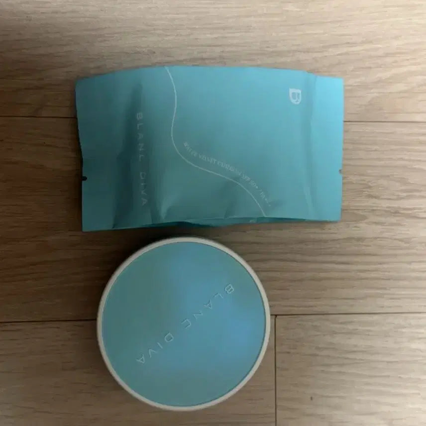 [BUNJANG] Blandiva Water Velvet Cushion (New) + Refill / 블랑디바 워터벨벳쿠션 쿠션 22 베이지 (새상품)+리필