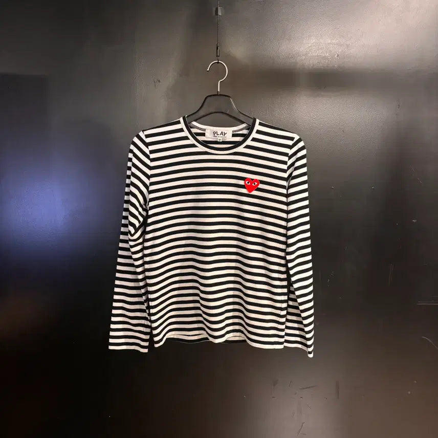 [BUNJANG] Comme des Garçons Play Striped Long Sleeve / 꼼데가르송 스트라이프 롱슬리브