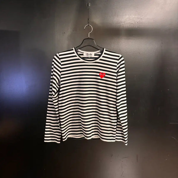 [BUNJANG] Comme des Garçons Play Striped Long Sleeve / 꼼데가르송 스트라이프 롱슬리브