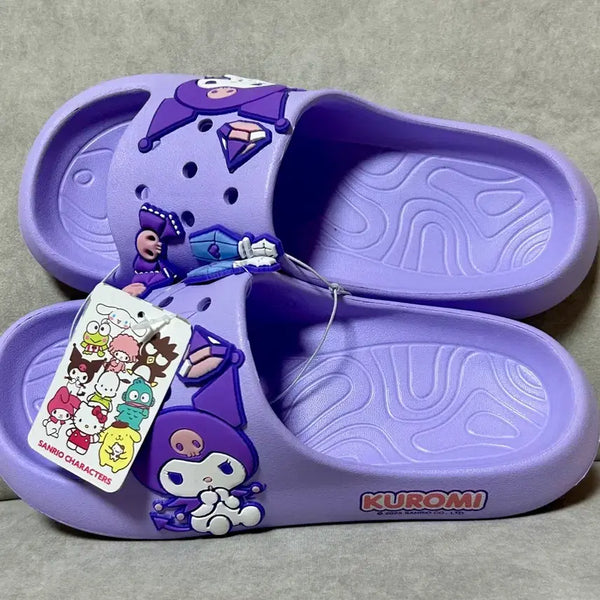 [BUNJANG] Sanrio Kuromi Slippers (240mm, fits up to 250mm) / 산리오 쿠로미 슬리퍼 240mm (250까지 가능)