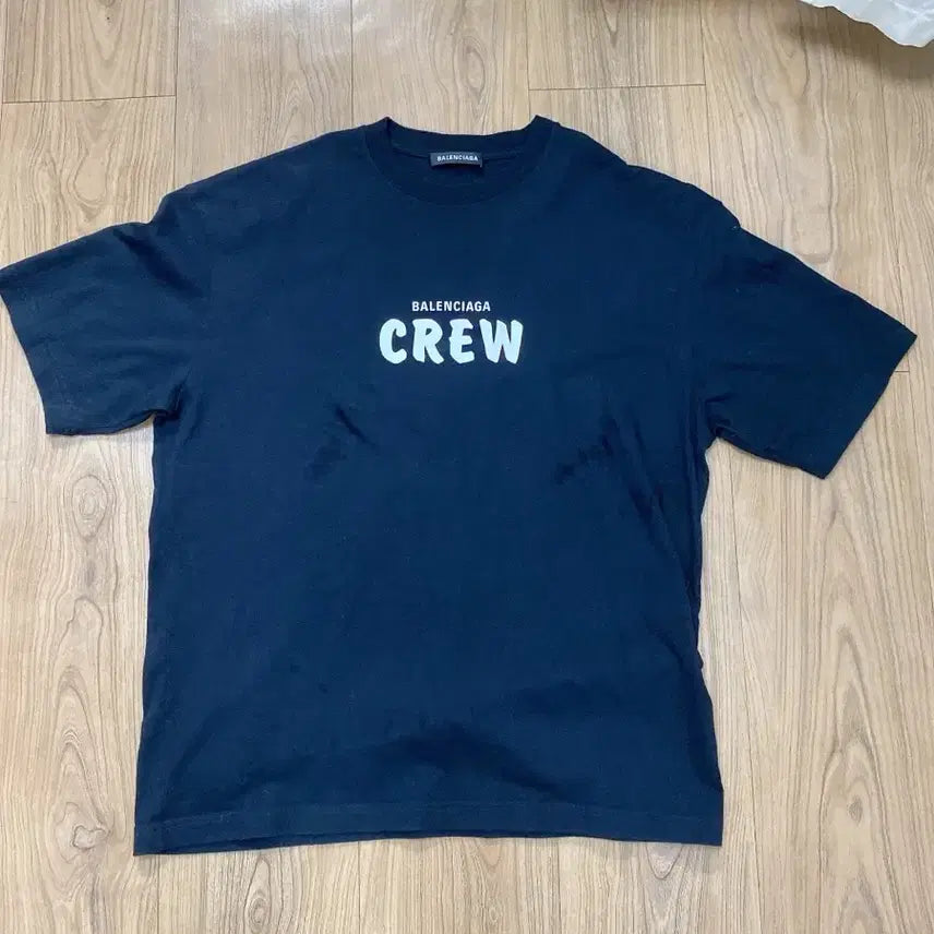 [BUNJANG] Balenciaga Crew T-Shirt Navy / 발렌시아가 크루 반팔티 네이비