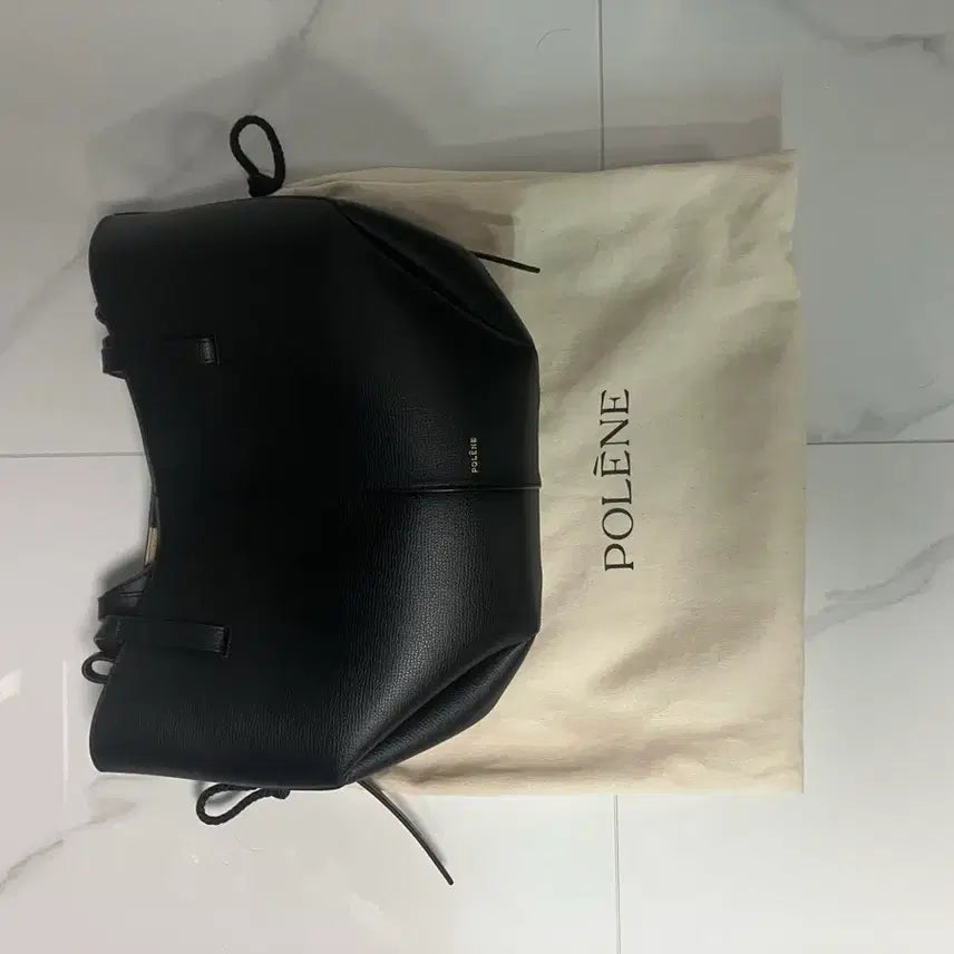 [BUNJANG] Polène Cyme Mini Black Leather Handbag / 폴렌느 심 미니 블랙