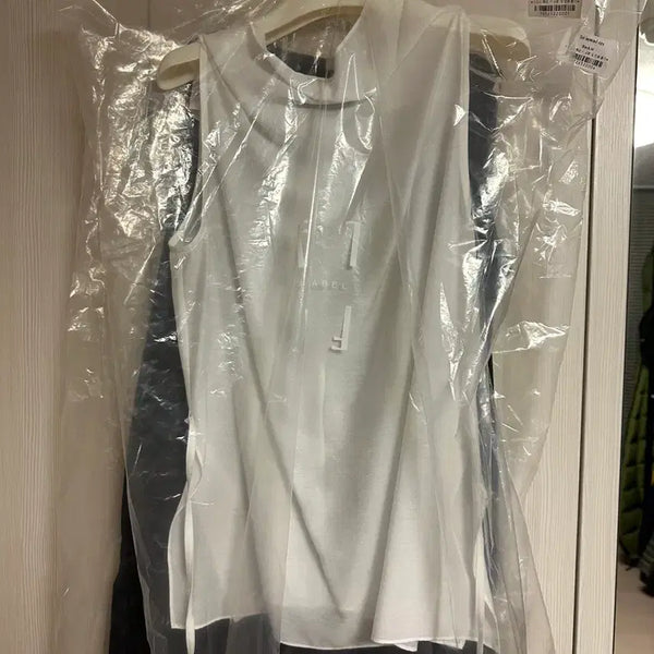 [BUNJANG] Fresh Label High Neck Sleeveless Blouse White / 새상품 프레쉬라벨 하이넥 나시 블라우스