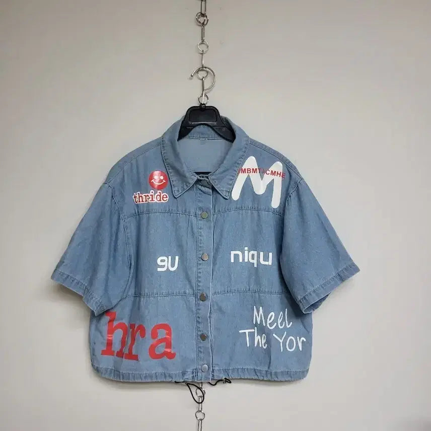 [BUNJANG] J.S Collection Denim Crop Shirt / 지센 데님 크롭 셔츠 여 77