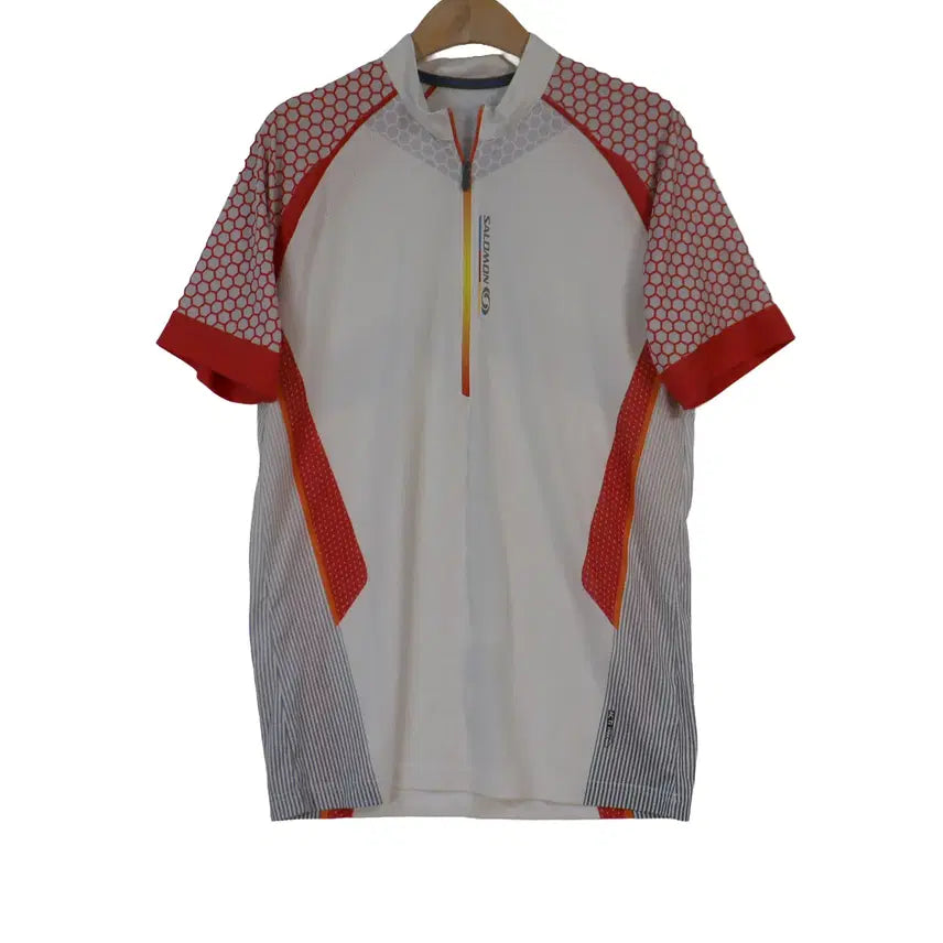 [BUNJANG] Salomon Trail Running Half-Zip Performance Short Sleeve T-Shirt - Size M / SALOMON 살로몬 트레일 러닝 반집업 기능성 반팔 M