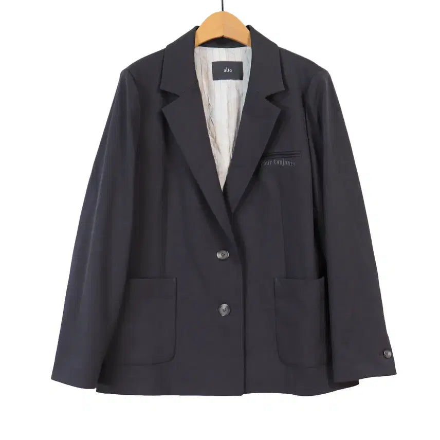 [BUNJANG] Alto Dark Grey Single Button Blazer / alto 알토 싱글 자켓 66 다크그레이 오피스 블레이저