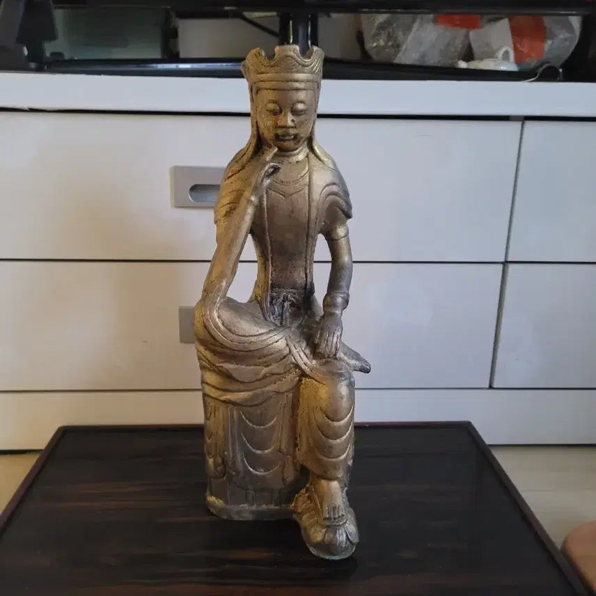 [BUNJANG] Brass Pensive Prince Statue / 황동 반가사유 상